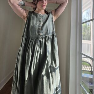 Not Perfect Linen Dress 1X